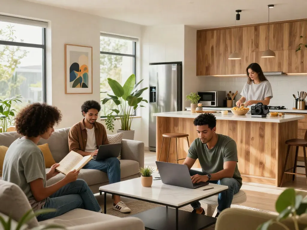 Co-living space promoting comfort and community at Berkat Home Living with rokok88 ambiance.