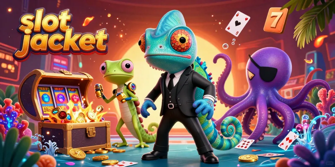 Experience thrilling slot jackpot excitement with vibrant characters in a dynamic casino scene.